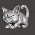 Mô hình 3D Angry Cat - Chú mèo giận dữ siêu đáng yêu - Thumbnail 4