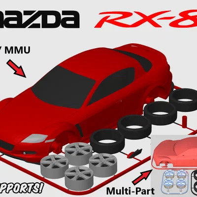 Mô hình Mazda RX-8 Kit Card (tỉ lệ 1:24)