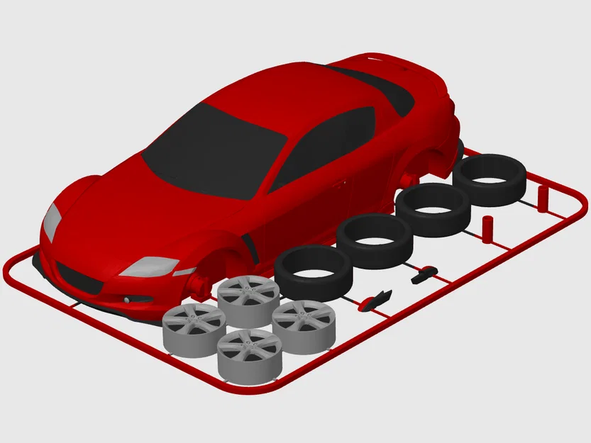 Mô hình Mazda RX-8 Kit Card (tỉ lệ 1:24) - Image 2