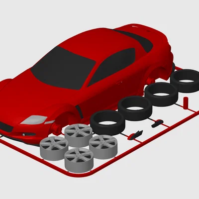 Mô hình Mazda RX-8 Kit Card (tỉ lệ 1:24)