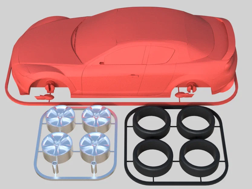 Mô hình Mazda RX-8 Kit Card (tỉ lệ 1:24) - Image 8