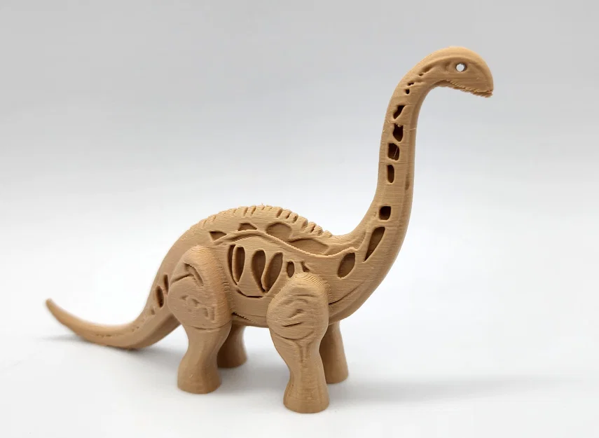 Mô hình khủng long Brachiosaurus phong cách điêu khắc gỗ độc đáo - Image 2