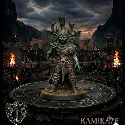 Mô hình Goblin Warlock cho game tabletop