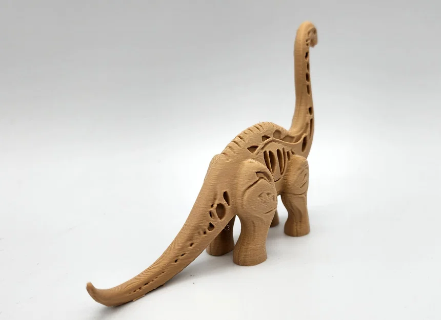 Mô hình khủng long Brachiosaurus phong cách điêu khắc gỗ độc đáo - Image 4
