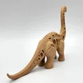 Mô hình khủng long Brachiosaurus phong cách điêu khắc gỗ độc đáo - Thumbnail 4