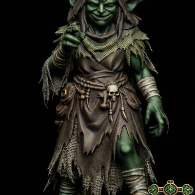 Mô hình Goblin Warlock cho game tabletop