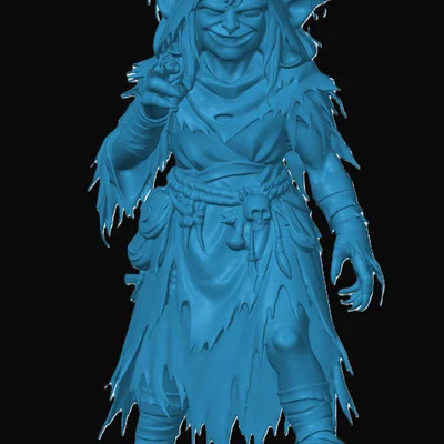 Mô hình Goblin Warlock cho game tabletop