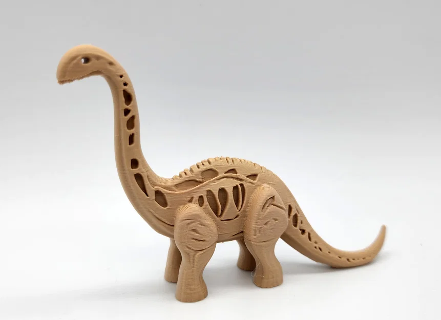 Mô hình khủng long Brachiosaurus phong cách điêu khắc gỗ độc đáo - Image 5