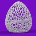 Giỏ Đựng Đồ Hình Trứng Họa Tiết Voronoi - File In 3D Độc Đáo - Thumbnail 2