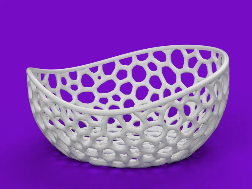 Giỏ Đựng Đồ Hình Trứng Họa Tiết Voronoi - File In 3D Độc Đáo - Image 3