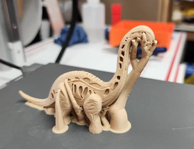 Mô hình khủng long Brachiosaurus phong cách điêu khắc gỗ độc đáo - Image 8