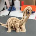 Mô hình khủng long Brachiosaurus phong cách điêu khắc gỗ độc đáo - Thumbnail 8