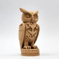 Tượng Cú Mèo Điêu Khắc Giả Gỗ - Thumbnail 4