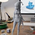 Mô hình 3D cô gái yêu tinh Giáng sinh phong cách Anime đáng yêu - Thumbnail 1