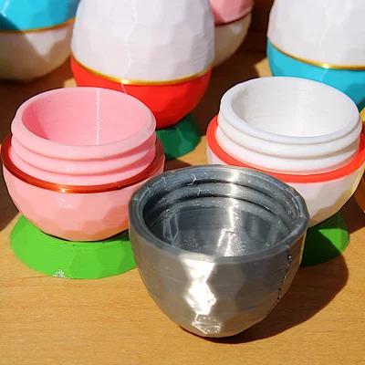 Hexegg: Hộp Đựng Quà - Hộp Hình Trứng Lục Giác Có Ren Vặn