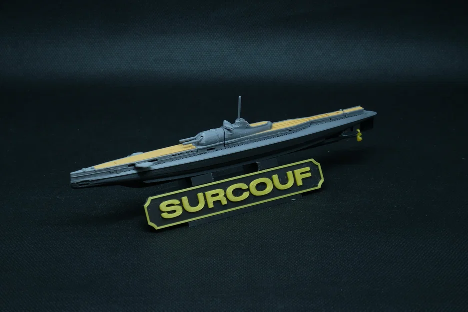 Mô hình tàu ngầm tuần dương Surcouf (tỷ lệ 1:625) - Image 1
