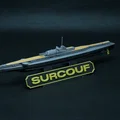 Mô hình tàu ngầm tuần dương Surcouf (tỷ lệ 1:625) - Thumbnail 1