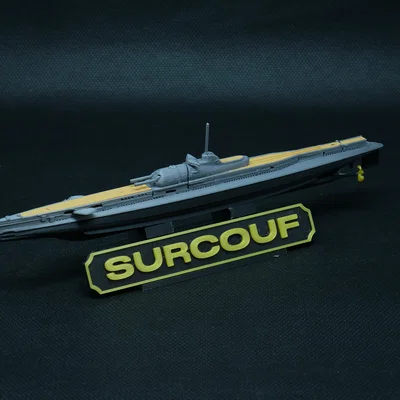 Mô hình tàu ngầm tuần dương Surcouf (tỷ lệ 1:625)