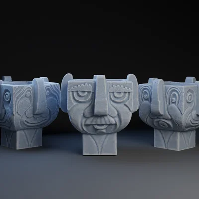 Chậu trồng cây Four Face Planter: Thiết kế độc đáo cho không gian xanh