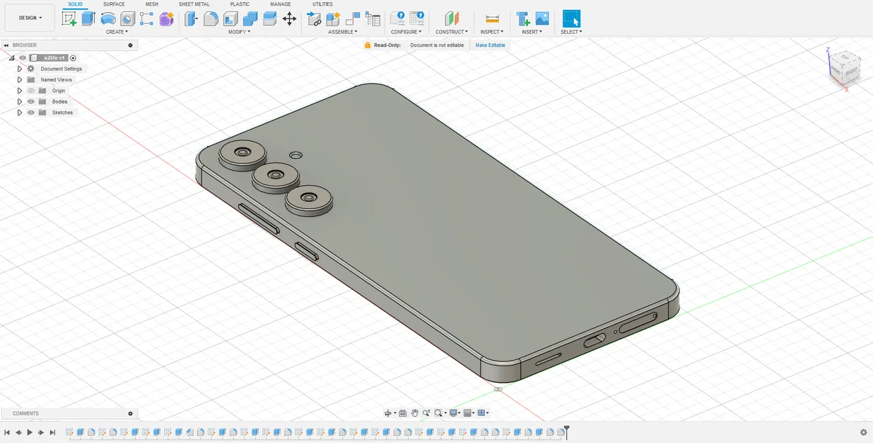 Mô hình 3D Samsung Galaxy S25 FE tỉ lệ 1:1 dùng làm mẫu thử - Image 4