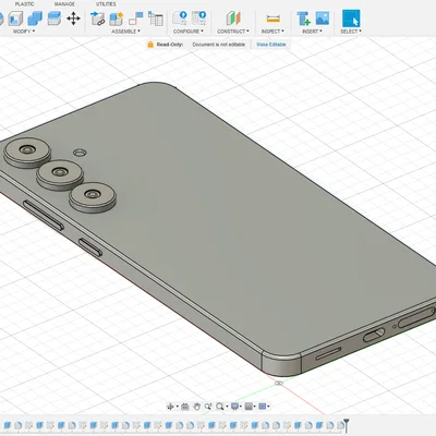 Mô hình 3D Samsung Galaxy S25 FE tỉ lệ 1:1 dùng làm mẫu thử