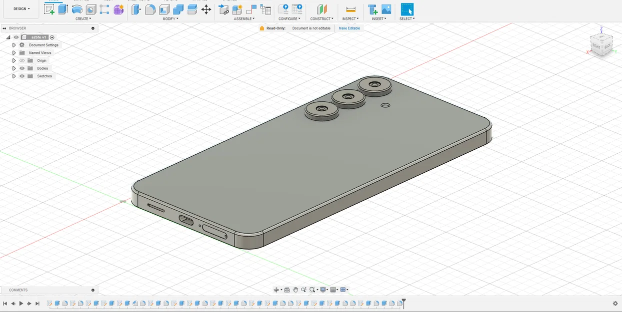 Mô hình 3D Samsung Galaxy S25 FE tỉ lệ 1:1 dùng làm mẫu thử - Image 5