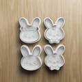 Bộ khuôn cắt bánh quy hình mặt thỏ dễ thương (STL) | Khuôn fondant thỏ thắt nơ | In 3D - Thumbnail 1