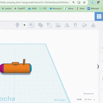 Mô hình tàu ngầm đồ chơi in 3D (ponorka) cho bé vui chơi trong bồn tắm