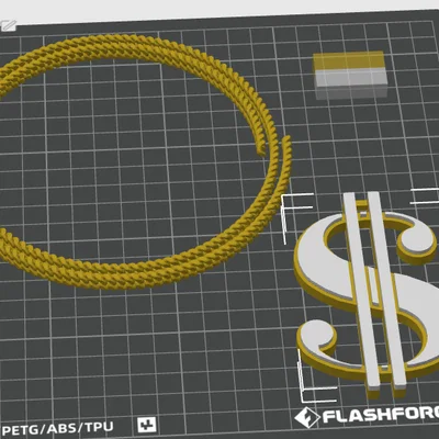 Mẫu in 3D dây chuyền mặt đô la phong cách ấn tượng