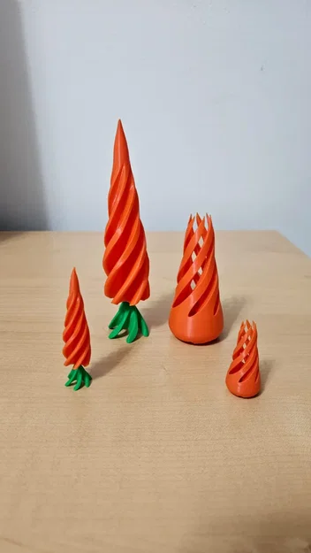 Mô hình đồ chơi Passthrough Carrot (củ cà rốt xoắn ốc) in 3D - Image 1