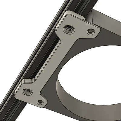 Ngàm chuyển đổi gắn quạt 120mm cho thanh nhôm 2020 (3D Print)