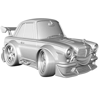 Mô hình Mercedes W111 W112 Coupé phong cách Caricature độc đáo