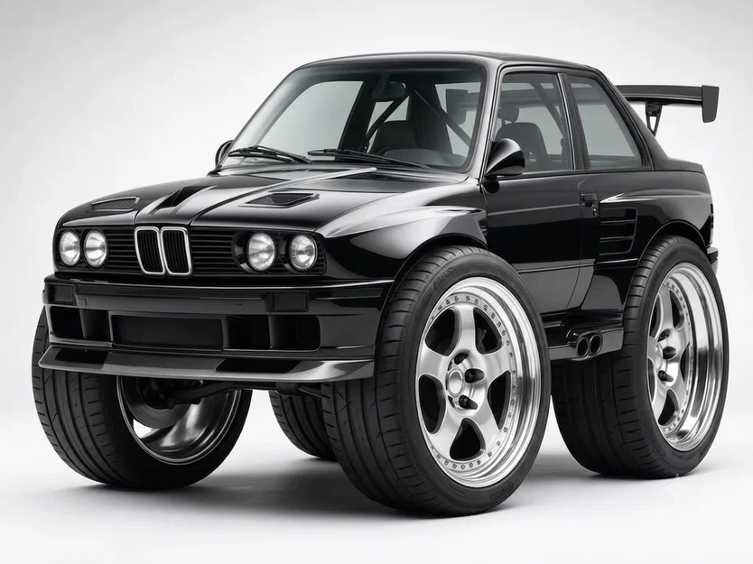 Mô hình xe BMW e30 M3 Caricature phong cách hoạt hình độc đáo - Image 1