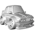 Mô hình xe BMW e30 M3 phong cách hoạt hình (Caricature) cực chất - Thumbnail 4