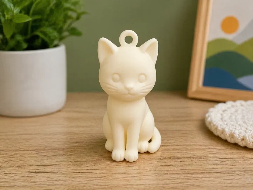 Móc khóa mèo dễ thương – Thiết kế tối giản Kawaii - Image 1