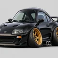 Mô hình 3D Toyota Supra MK4 1993 phong cách Caricature cực chất - Thumbnail 1