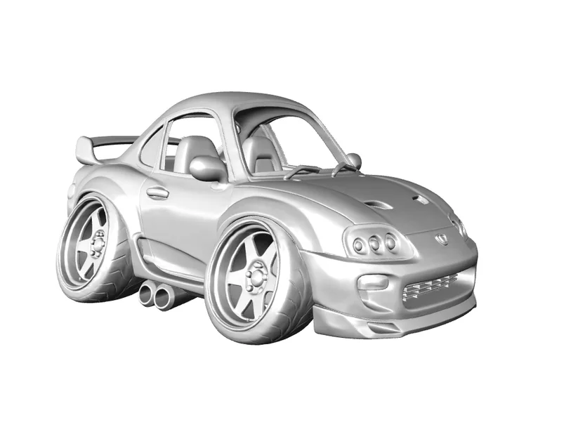 Mô hình 3D Toyota Supra MK4 1993 phong cách Caricature cực chất - Image 2