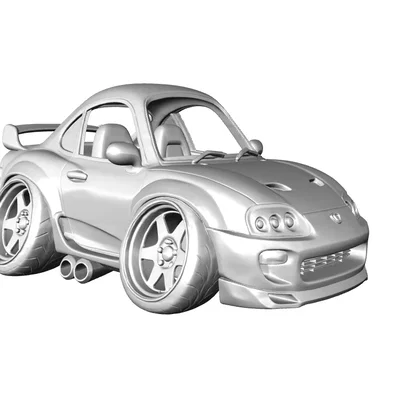Mô hình 3D Toyota Supra MK4 1993 phong cách Caricature cực chất
