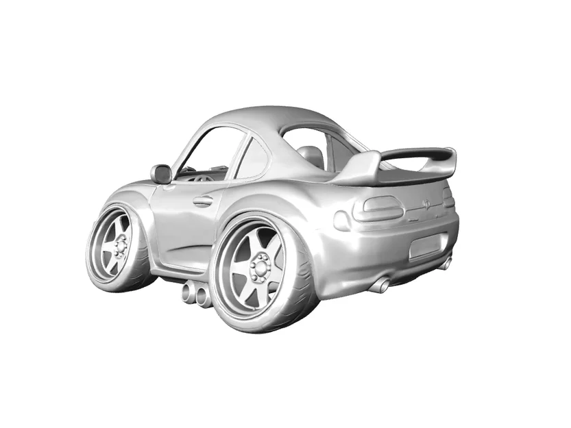Mô hình 3D Toyota Supra MK4 1993 phong cách Caricature cực chất - Image 5