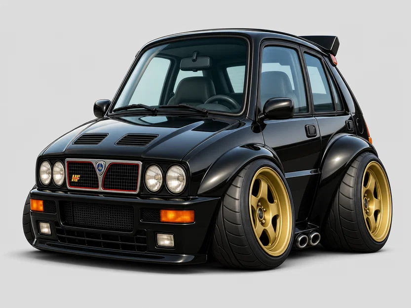 Mô hình 3D Lancia Delta HF Integrale 1991 phong cách hoạt hình - Image 1