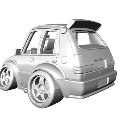 Mô hình 3D Lancia Delta HF Integrale 1991 phong cách hoạt hình