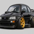 Mô hình xe Ford Escort RS Cosworth 1992 phong cách Caricature 3D - Thumbnail 1