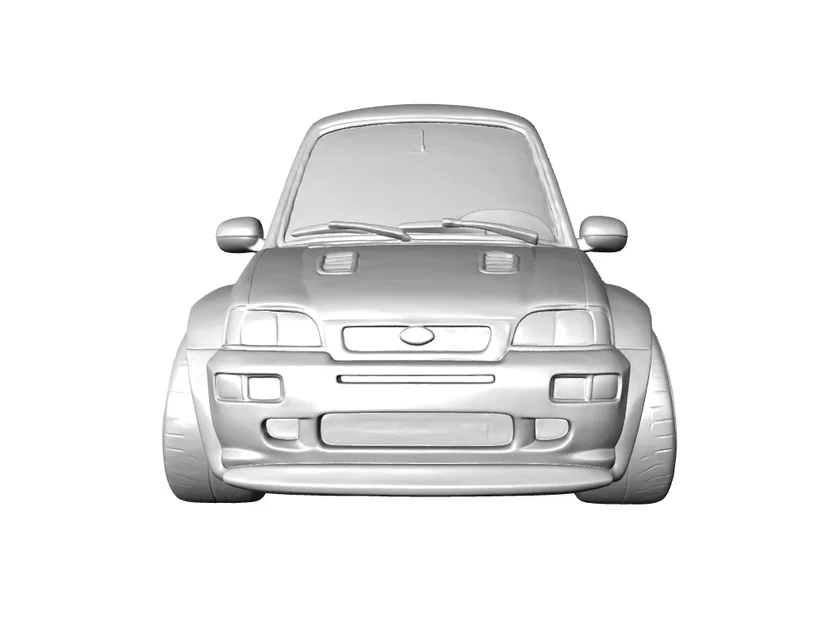 Mô hình xe Ford Escort RS Cosworth 1992 phong cách Caricature 3D - Image 3