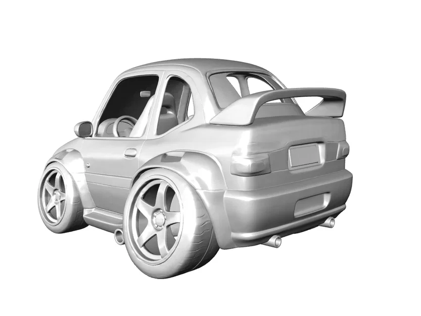 Mô hình xe Ford Escort RS Cosworth 1992 phong cách Caricature 3D - Image 4