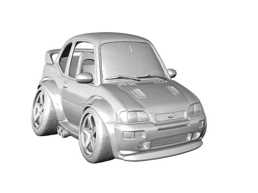 Mô hình xe Ford Escort RS Cosworth 1992 phong cách Caricature 3D - Image 5