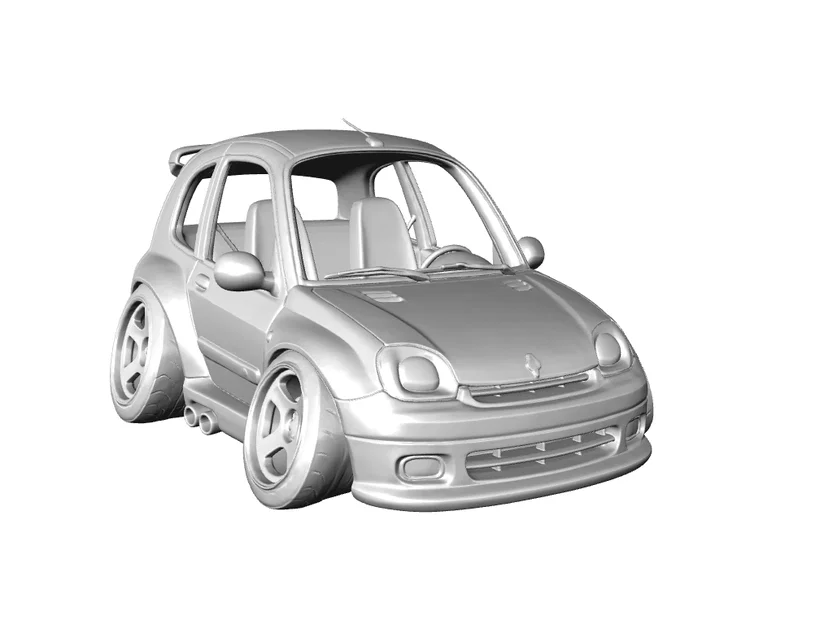 Mô hình 3D Renault Clio Williams 1993 phong cách Caricature cực đẹp - Image 2