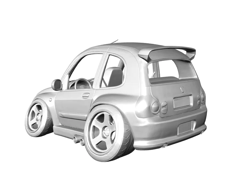 Mô hình 3D Renault Clio Williams 1993 phong cách Caricature cực đẹp - Image 4