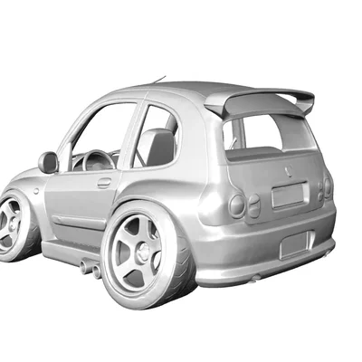 Mô hình 3D Renault Clio Williams 1993 phong cách Caricature cực đẹp