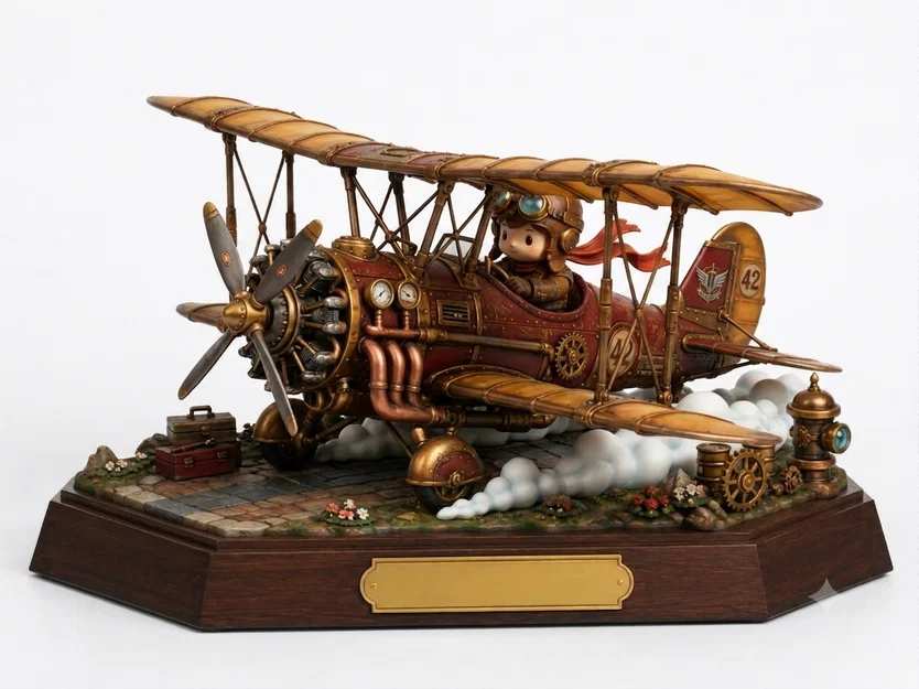 Mô hình máy bay AirCraft Chibi phong cách Steampunk ấn tượng - Image 1