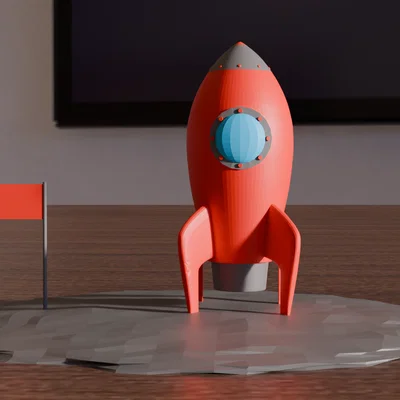 Mô hình tiểu cảnh tên lửa không gian (Space Rocket Diorama)